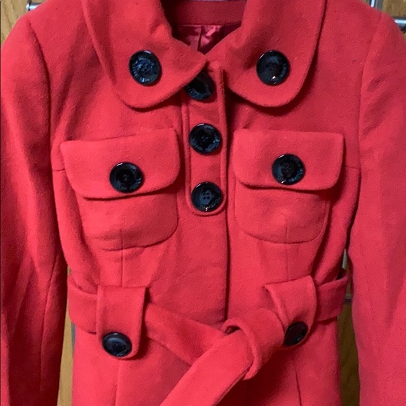 Karen Millen Wool Red Coat, size: US:6 /EU:38, preowned - Picture 11 of 12